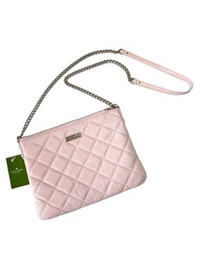NWT Kate Spade Quilted Leather Shoulder Crossbody Bag Petal Pink Coquette Girly